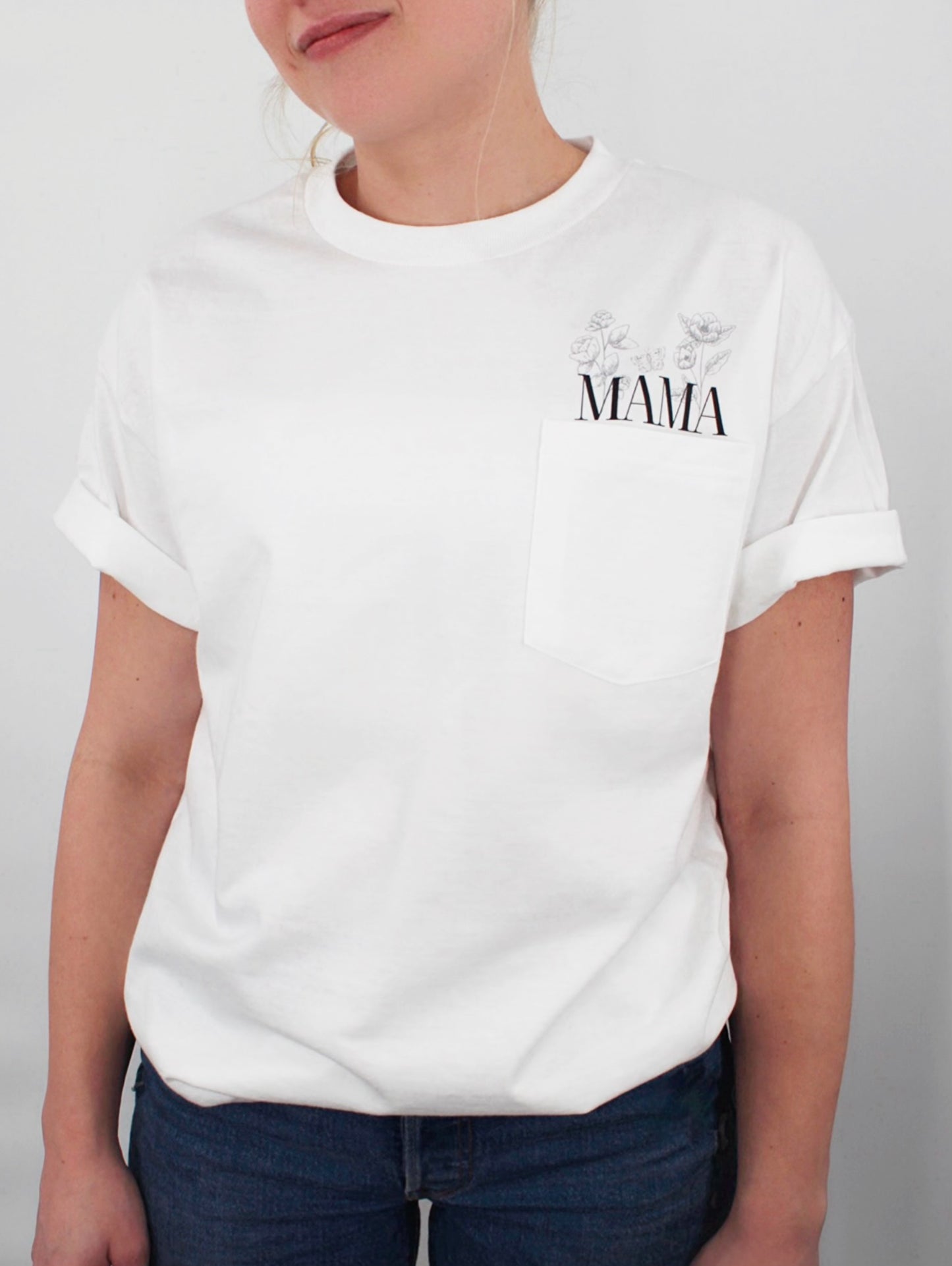 Mama Flower Pocket Tee